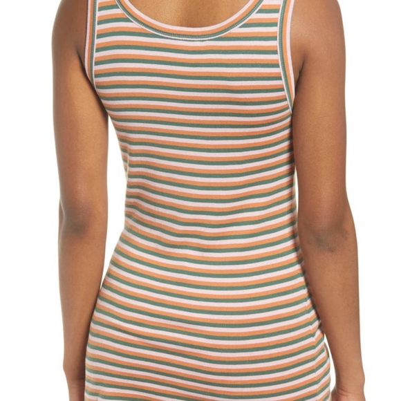 Caslon Ribbed Striped Tank Top SZ M - Picture 2 of 8